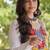 White rayon kutchi gamthi thread embroidered & mirror work navratri gown