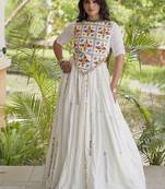 Mirror Work Lehenga Choli with Embroidered Blouse free size stitched