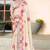 cream color digital printed silk blend saree for women