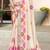 cream color digital printed silk blend saree for women