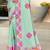 sea green color digital printed silk blend saree for women