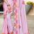 pink color digital printed silk blend saree for women
