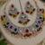 Multicolor mehandi-plated agate stone necklace set with earrings & maang tikka