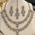 Pista mehandi-plated kundan agate stone & kundan necklace set with earrings
