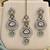 Pista mehandi-plated kundan agate stone & kundan necklace set with earrings