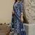 Mirchi Fashion Women's Blue & Off White Floral Print Pure Cotton Kurti With Pant & Dupatta Set
