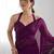 Embellished sequinned  heavy work georgette saree with unstitched blouse