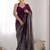 Embellished sequinned  heavy work georgette saree with unstitched blouse