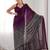 Embellished sequinned  heavy work georgette saree with unstitched blouse