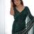 Embellished sequinned  heavy work georgette saree with unstitched blouse