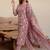 Mirchi Fashion Women's Maroon Floral Print Pure Cotton Kurti With Pant & Dupatta Set