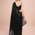 Embellished sequinned  heavy work georgette saree with unstitched blouse