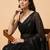 Embellished sequinned  heavy work georgette saree with unstitched blouse