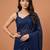 Embellished sequinned  heavy work georgette saree with unstitched blouse