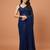 Embellished sequinned  heavy work georgette saree with unstitched blouse
