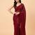 Embellished sequinned  heavy work georgette saree with unstitched blouse