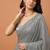 Embellished sequinned  heavy work georgette saree with unstitched blouse