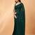 Embellished sequinned  heavy work georgette saree with unstitched blouse