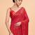 Embellished sequinned  heavy work georgette saree with unstitched blouse