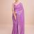 Embellished sequinned  heavy work georgette saree with unstitched blouse