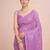 Embellished sequinned  heavy work georgette saree with unstitched blouse