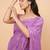 Embellished sequinned  heavy work georgette saree with unstitched blouse
