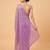 Embellished sequinned  heavy work georgette saree with unstitched blouse