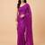 Embellished sequinned  heavy work georgette saree with unstitched blouse