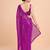 Embellished sequinned  heavy work georgette saree with unstitched blouse