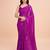 Embellished sequinned  heavy work georgette saree with unstitched blouse