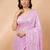 Embellished sequinned  heavy work georgette saree with unstitched blouse