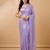 Embellished sequinned  heavy work georgette saree with unstitched blouse