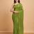 Embellished sequinned  heavy work georgette saree with unstitched blouse