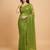 Embellished sequinned  heavy work georgette saree with unstitched blouse