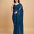 Embellished sequinned  heavy work georgette saree with unstitched blouse