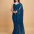 Embellished sequinned  heavy work georgette saree with unstitched blouse