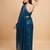 Embellished sequinned  heavy work georgette saree with unstitched blouse