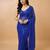 Embellished sequinned  heavy work georgette saree with unstitched blouse