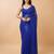 Embellished sequinned  heavy work georgette saree with unstitched blouse