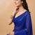 Embellished sequinned  heavy work georgette saree with unstitched blouse