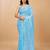 Embellished sequinned  heavy work georgette saree with unstitched blouse