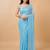 Embellished sequinned  heavy work georgette saree with unstitched blouse