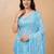 Embellished sequinned  heavy work georgette saree with unstitched blouse