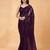 Embellished sequinned  heavy work georgette saree with unstitched blouse