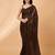 Embellished sequinned  heavy work georgette saree with unstitched blouse