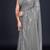 Embellished sequinned  heavy work georgette saree with unstitched blouse