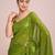 Embellished sequinned  heavy work georgette saree with unstitched blouse