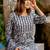 Mirchi Fashion Women's Blue Floral Print Pure Cotton Kurti With Pant & Dupatta Set