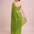 Embellished sequinned  heavy work georgette saree with unstitched blouse