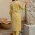 Mirchi Fashion Women's Mustard Floral Print Pure Cotton Kurti With Pant & Dupatta Set